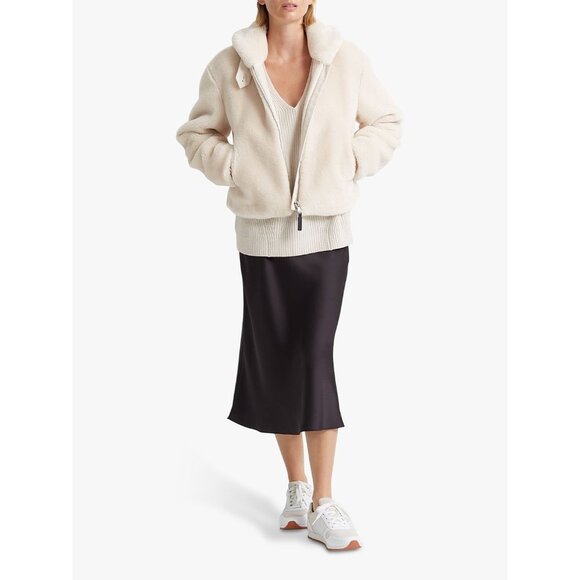 CLUB MONACO Faux Fur Crop Jacket - Picture 1 of 11